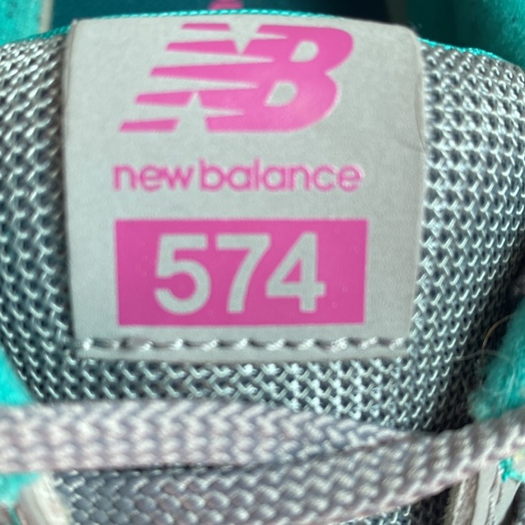 New Balance Grey Teal and Pink Sneakers - Picture 7 of 13